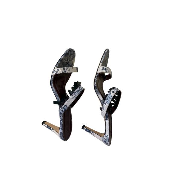 🌿 STAUD Beaded Toile-Print Heels – Size 39.5 - Picture 6 of 7